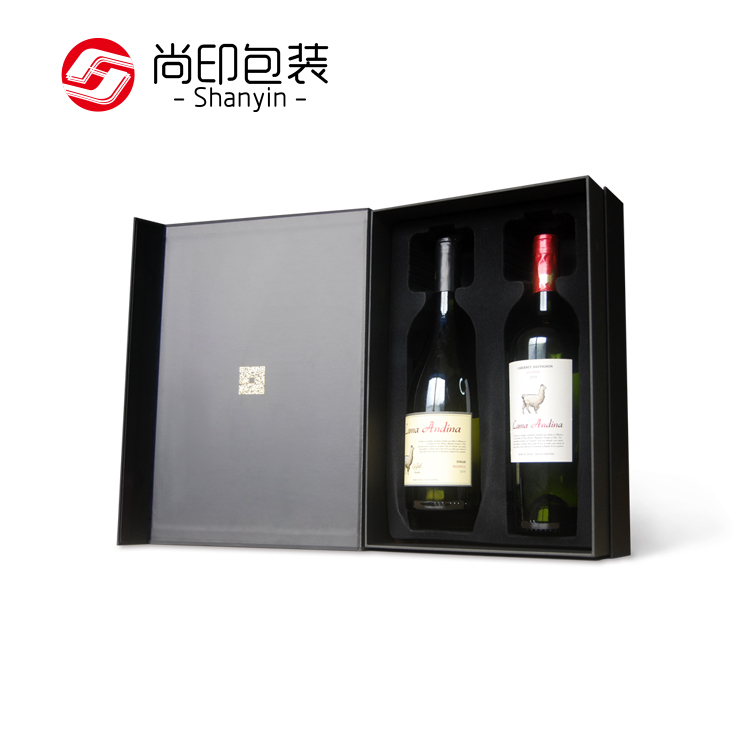 两支装翻盖红酒礼品盒#酒盒定制